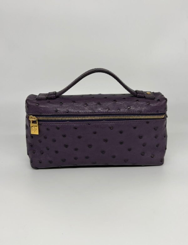 Loro Piana Purple Ostrich L19 Pouch