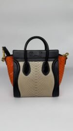 Celine Tri Color Python And Leather Nano Luggage Bag