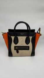 Celine Tri Color Python And Leather Nano Luggage Bag