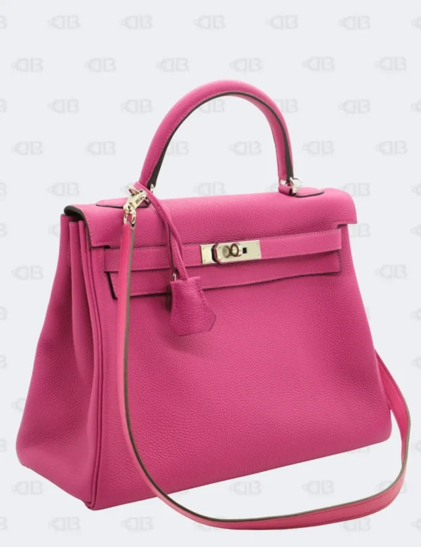 Hermès Kelly 32 Retourne in Rose Poupre Togo with Palladium Hardware