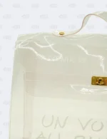 Hermès Kelly Clear Vinyl Souvenir de l'Expositon 1997 with Gold Hardware