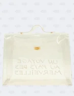 Hermès Kelly Clear Vinyl Souvenir de l'Expositon 1997 with Gold Hardware
