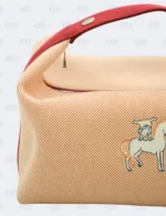 Hermès Bride-a-Brac Large Terracotta Cabriole Herringbone Case