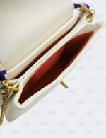 Chanel White Quilted Matelasse 2Way Chain Shoulder Bag