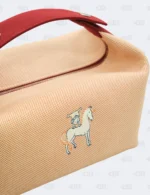 Hermès Bride-a-Brac Large Terracotta Cabriole Herringbone Case