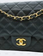 Chanel Black Quilted Caviar Jumbo Classic Double Flap Bag