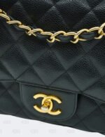 Chanel Black Quilted Caviar Jumbo Classic Double Flap Bag