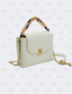 Chanel White Quilted Matelasse 2Way Chain Shoulder Bag