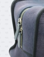 Chanel Cc Navy Black Mixed Fibers Deauville Bowling Bag