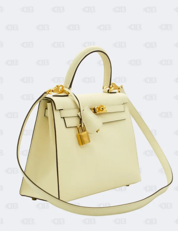 Hermès Kelly 25 Sellier Nata Epsom with Gold Hardware