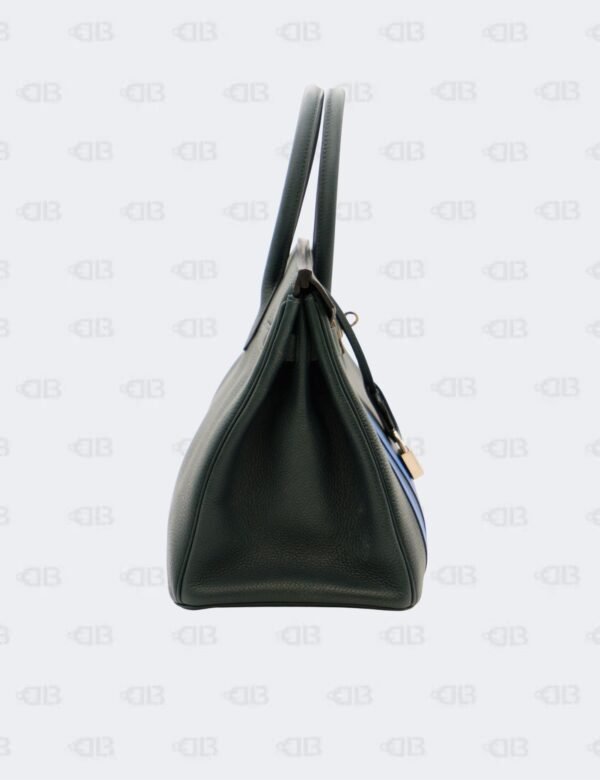 Hermes Birkin 30 Vert Cypress Blue Zellige Officier Togo Swift Leather