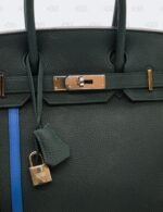 Hermes Birkin 30 Vert Cypress Blue Zellige Officier Togo Swift Leather