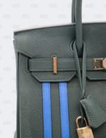 Hermes Birkin 30 Vert Cypress Blue Zellige Officier Togo Swift Leather