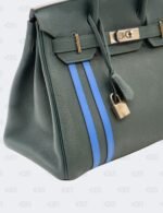 Hermes Birkin 30 Vert Cypress Blue Zellige Officier Togo Swift Leather
