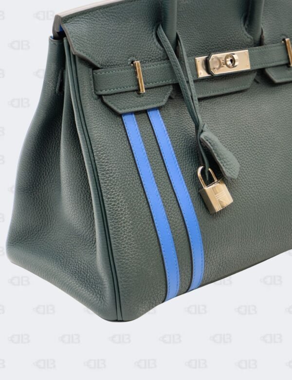 Hermes Birkin 30 Vert Cypress Blue Zellige Officier Togo Swift Leather