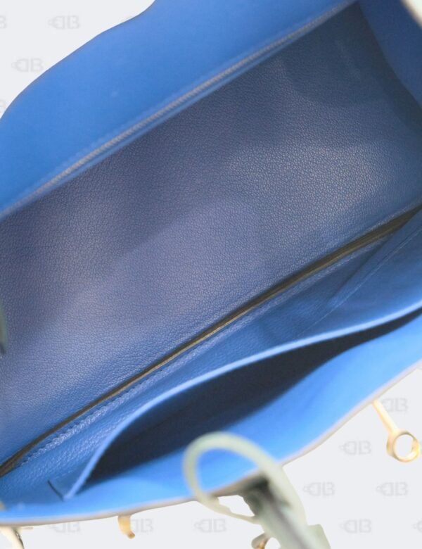 Hermes Birkin 30 Vert Cypress Blue Zellige Officier Togo Swift Leather