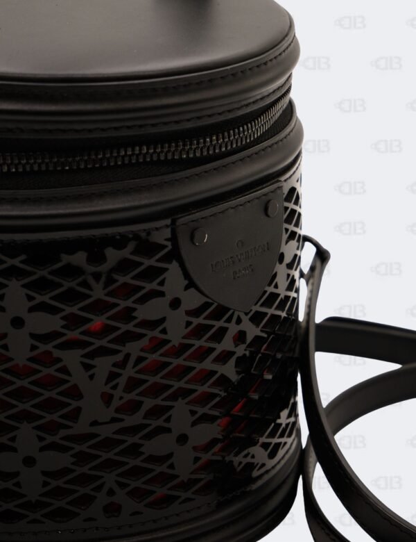 Louis Vuitton Black Patent Calfskin Laced Monogram Cannes Bag