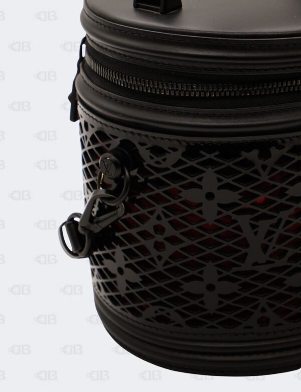 Louis Vuitton Black Patent Calfskin Laced Monogram Cannes Bag