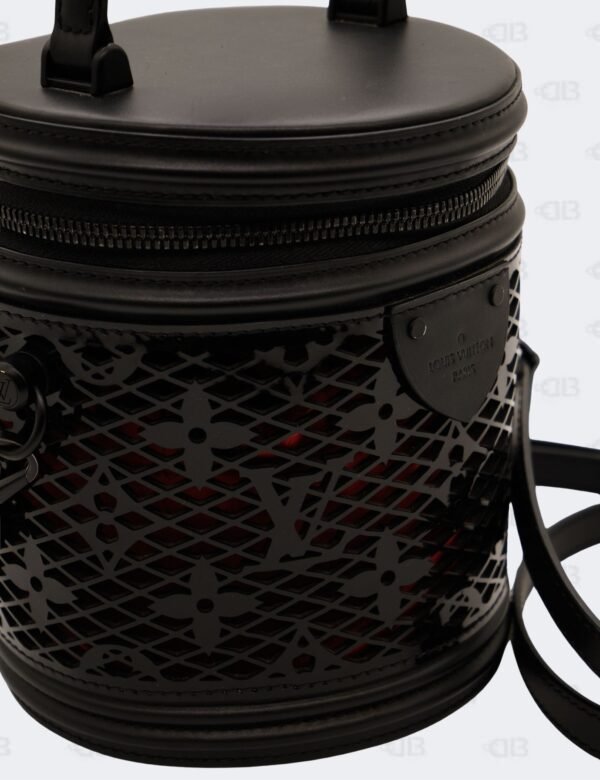 Louis Vuitton Black Patent Calfskin Laced Monogram Cannes Bag