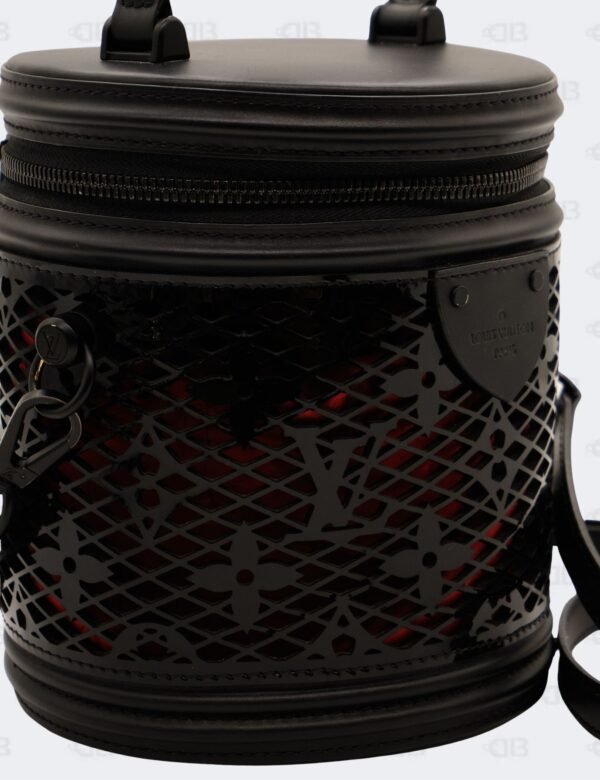 Louis Vuitton Black Patent Calfskin Laced Monogram Cannes Bag