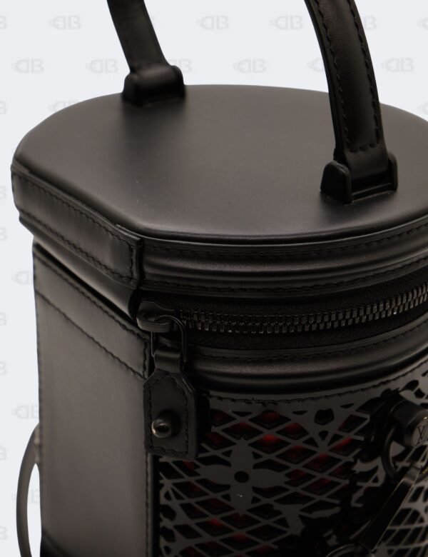 Louis Vuitton Black Patent Calfskin Laced Monogram Cannes Bag