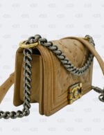 Chanel Brown Wild Stitch Two Tone Hardware Small Boy Flap Bag