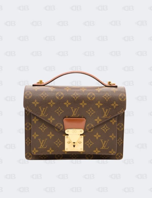 Louis Vuitton Monogram Coated Canvas Monceau Clutch Handbag