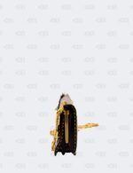 Valentino Garavani Grey Leather Appliques Gold Micro Rockstud Crossbody Bag