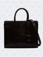 YSL Dark Brown Python Nano Sac De Jour
