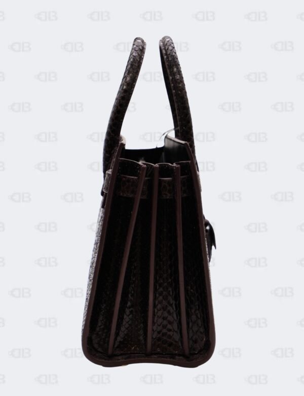 YSL Dark Brown Python Nano Sac De Jour