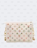 Louis Vuitton White Garden Multicolored Floral Coussin PM Monogram Embossed Shoulder Bag