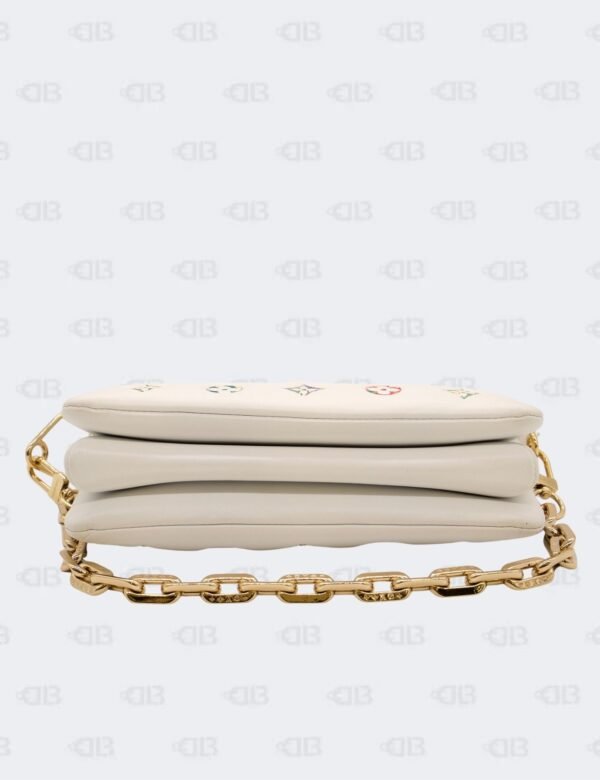 Louis Vuitton White Garden Multicolored Floral Coussin PM Monogram Embossed Shoulder Bag