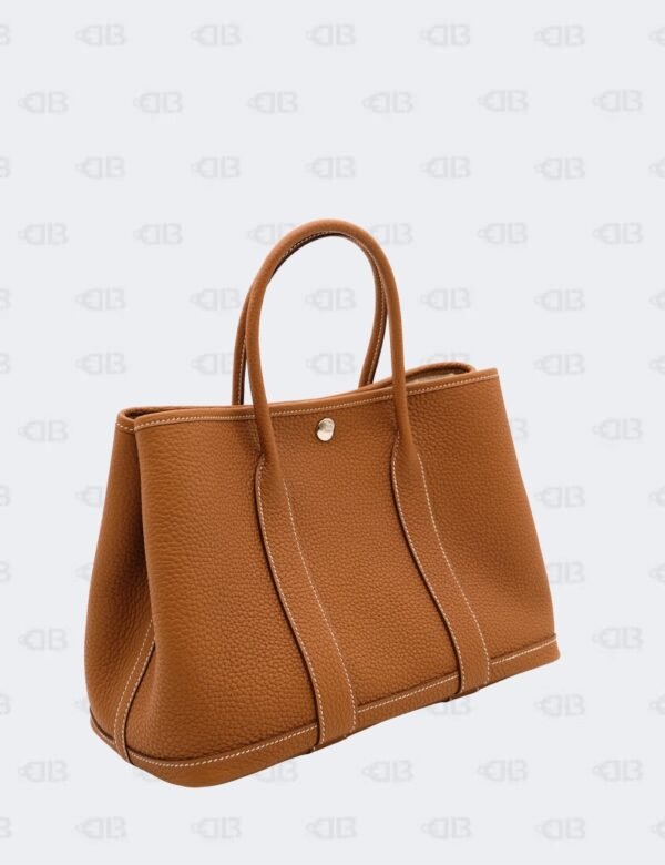 Hèrmes Garden Party 30 Marron d'Inde Togo Leather with Palladium Hardware