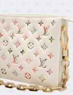 Louis Vuitton White Garden Multicolored Floral Coussin PM Monogram Embossed Shoulder Bag