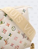 Louis Vuitton White Garden Multicolored Floral Coussin PM Monogram Embossed Shoulder Bag