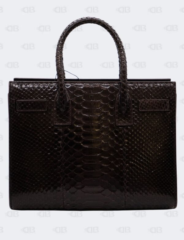 YSL Dark Brown Python Nano Sac De Jour