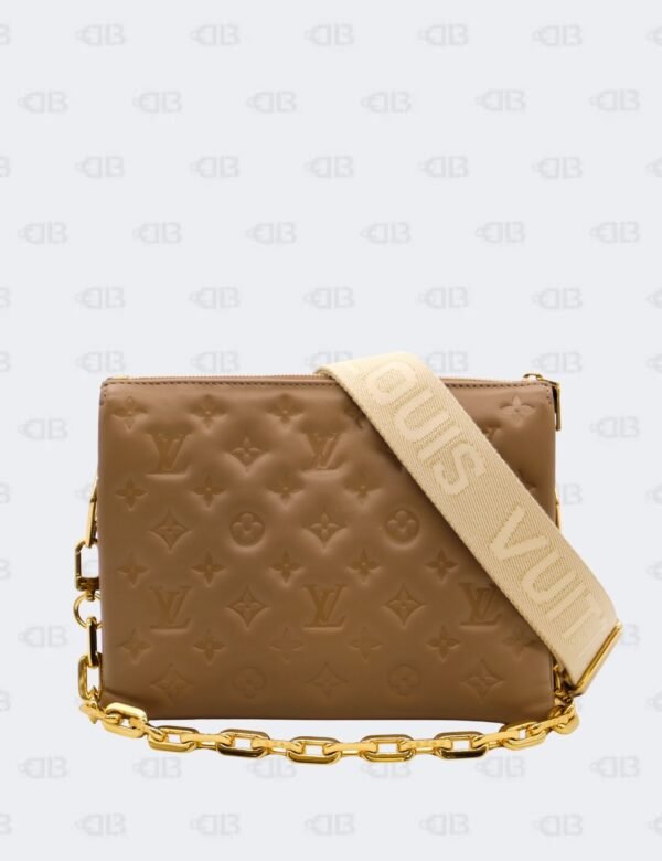 Louis Vuitton Taupe Coussin PM Monogram Embossed Shoulder Bag