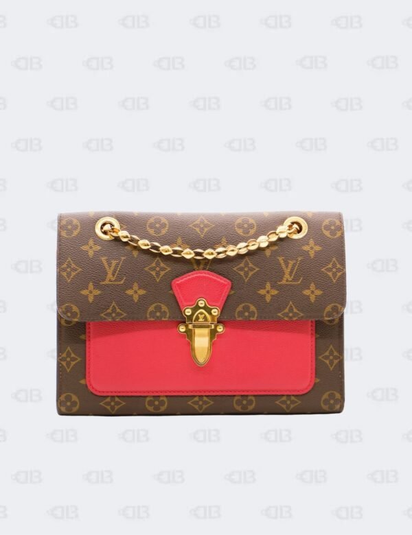 Louis Vuitton Monogram Coated Canvas Victorie Red Shoulder Bag