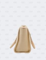 Chanel Cream Deauville Fabric Medium Tote Bag