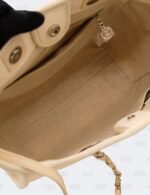 Chanel Cream Deauville Fabric Medium Tote Bag