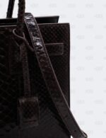YSL Dark Brown Python Nano Sac De Jour