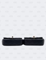 Chanel Navy Blue Quilted Caviar Leather Mini Twin Classic Flap Bag