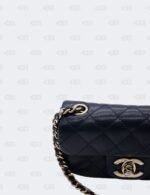 Chanel Navy Blue Quilted Caviar Leather Mini Twin Classic Flap Bag