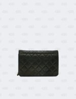 Chanel Metallic Black Iridescent Canvas Edinburg Wallet On Chain