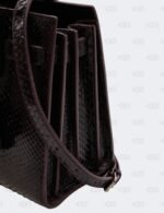 YSL Dark Brown Python Nano Sac De Jour