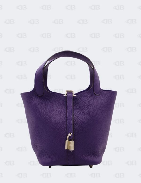 Hèrmes Picotin Lock 18 Iris Clemence Leather with Palladium Hardware