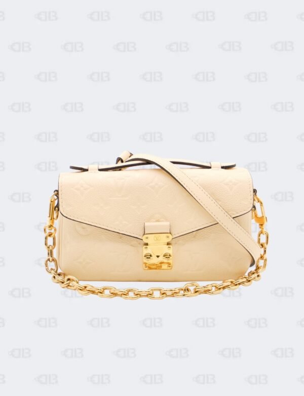 Louis Vuitton Creme Monogram Empreinte Pochette Metis Eastwest Bag