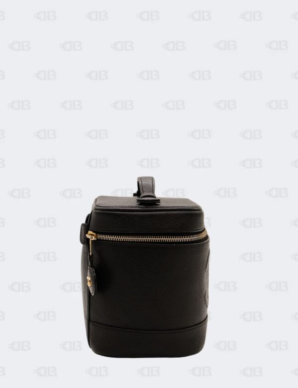 Chanel CC Black Caviar Leather Vanity Case