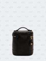 Chanel CC Black Caviar Leather Vanity Case
