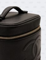 Chanel CC Black Caviar Leather Vanity Case